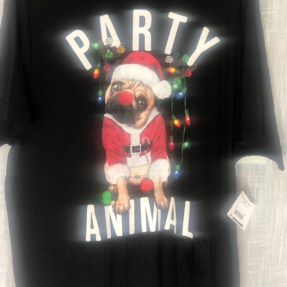 New Party Animal Christmas Tee Sz XL